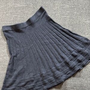 Max Studio Pointelle Eyelet Sweater Knit Skirt